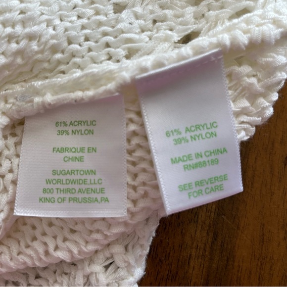 Lily Pulitzer Limon Knit Crochet Sleeveless Sweater Tank Top Fringe Tassels Ivo… - Picture 11 of 16